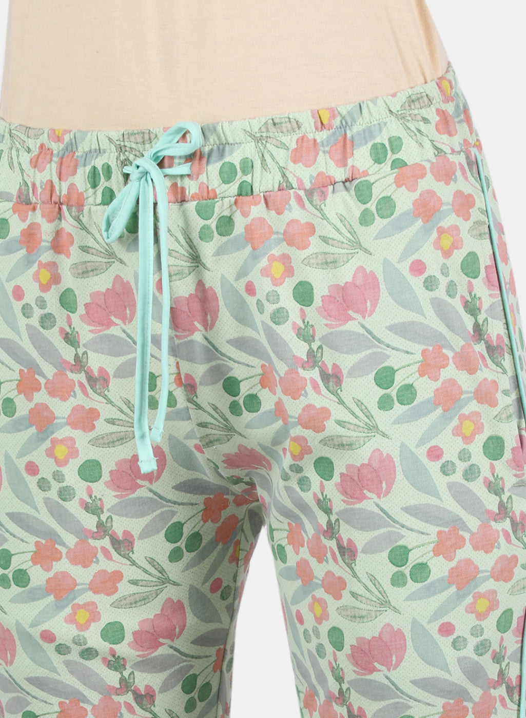 Women Green Printed Lower Set