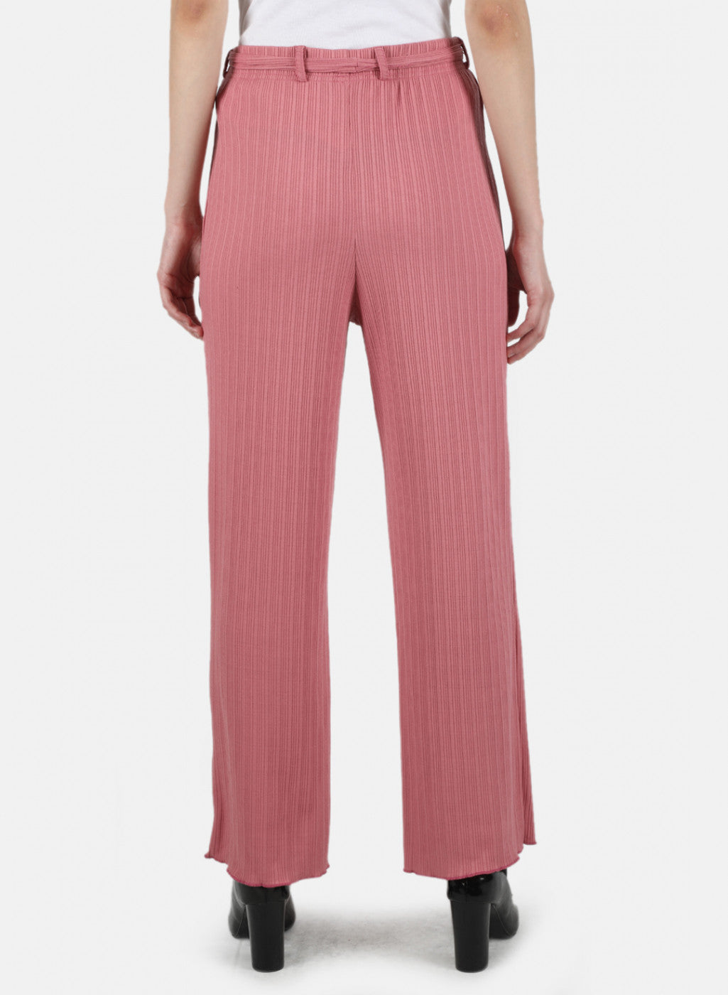 Women Pink Self Design Plazzo