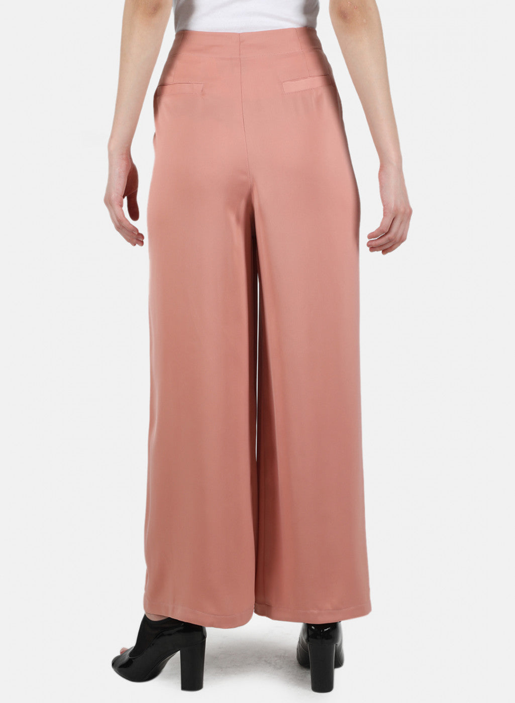 Women Peach Solid Culotte