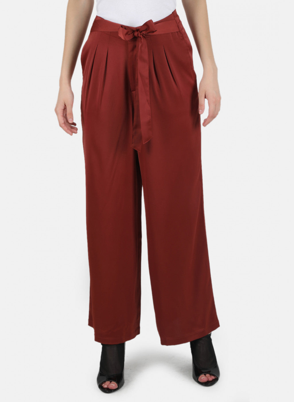 Women Orange Solid Culotte