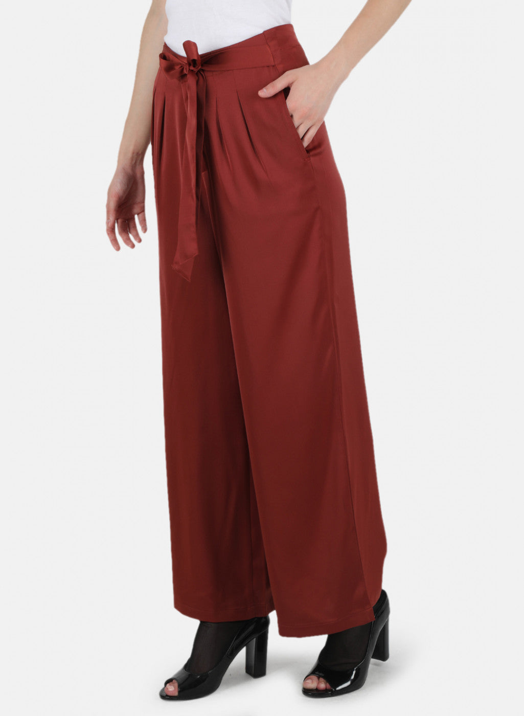 Women Orange Solid Culotte