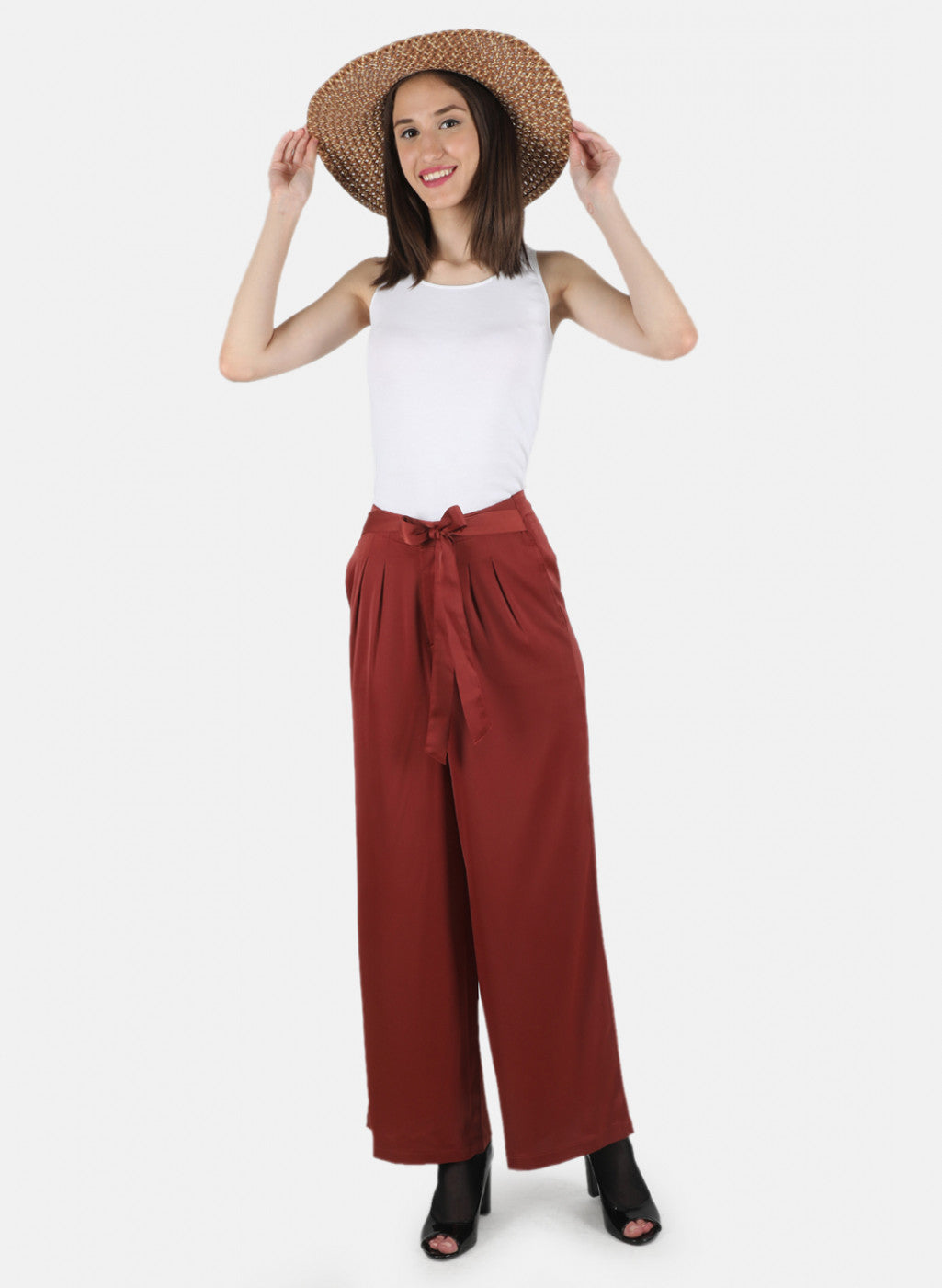 Women Orange Solid Culotte