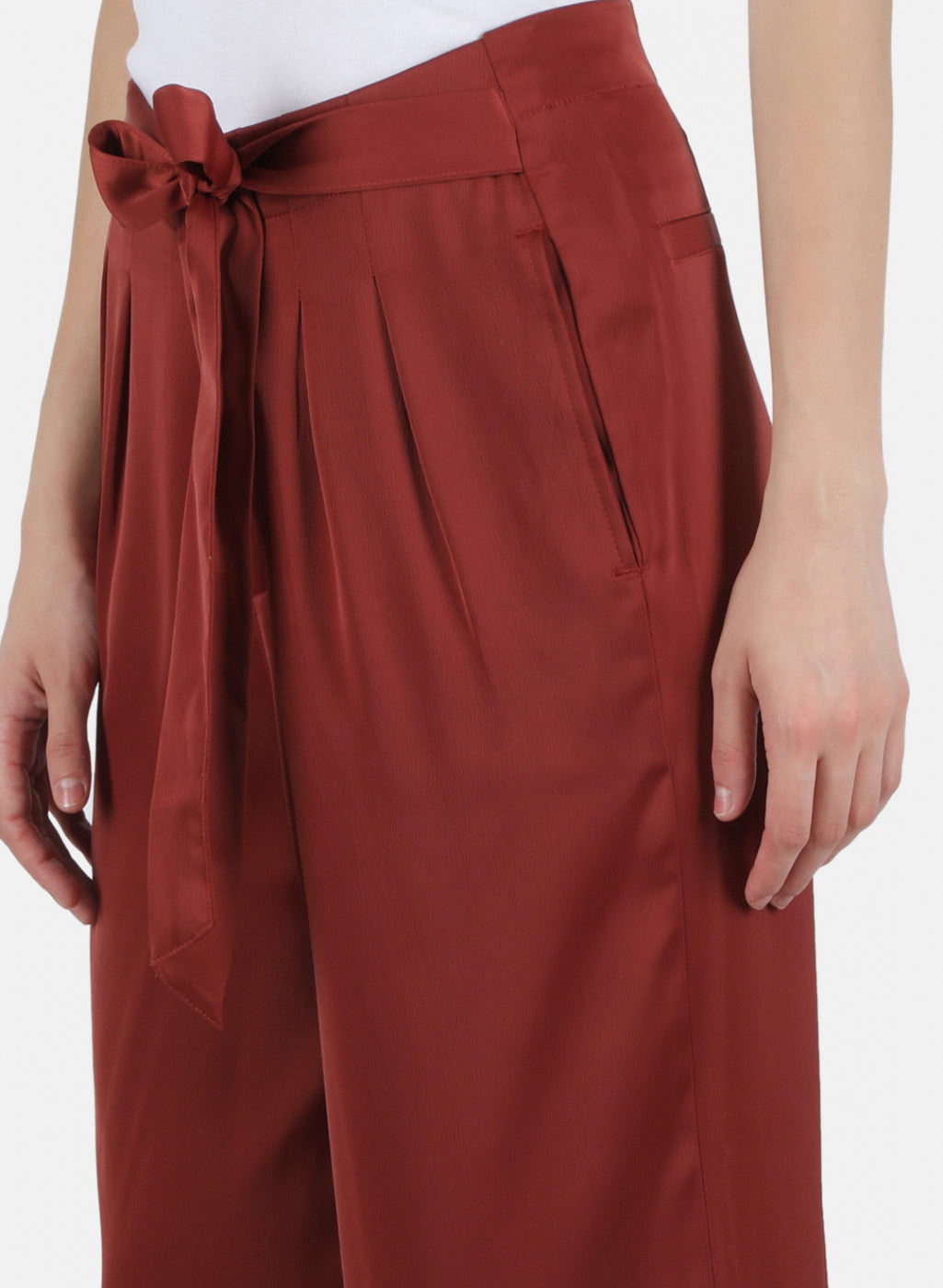 Women Orange Solid Culotte