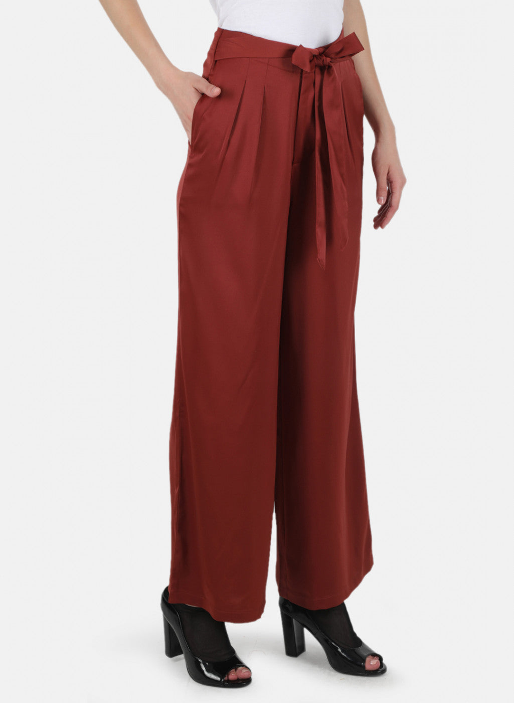 Women Orange Solid Culotte