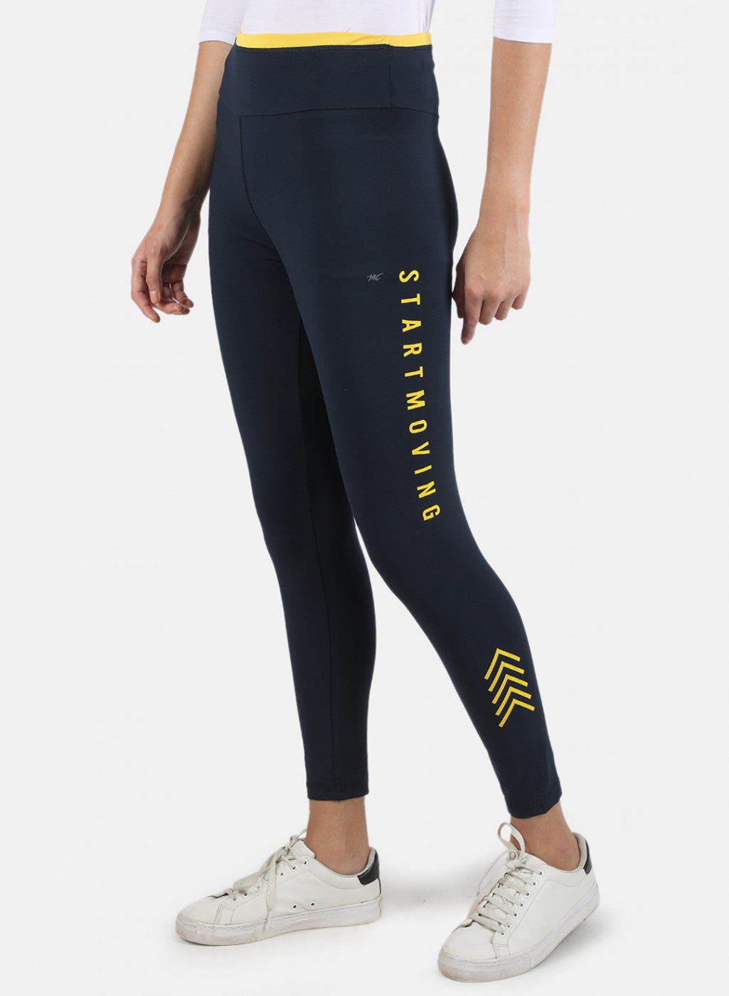 Women Navy Blue Printed Jegging