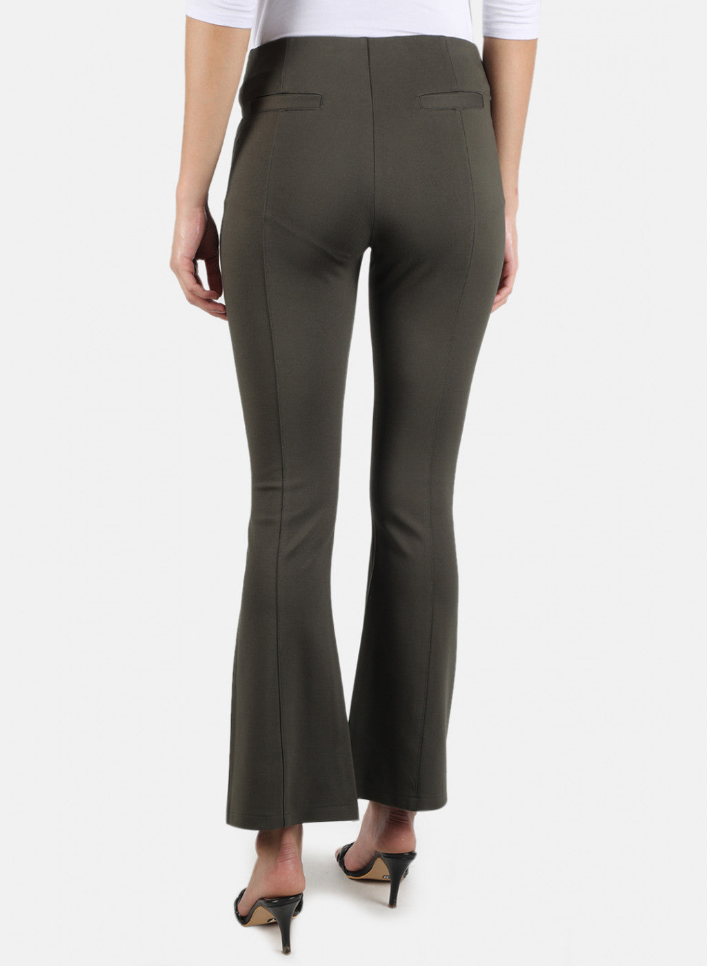 Women Olive Plain Jegging
