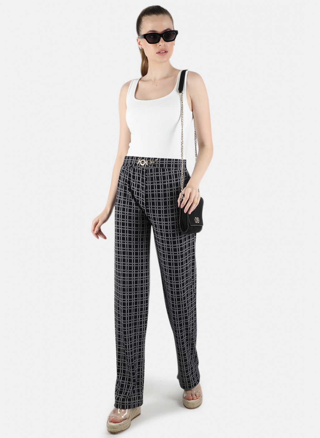 Women Navy Blue Jaquard Jegging