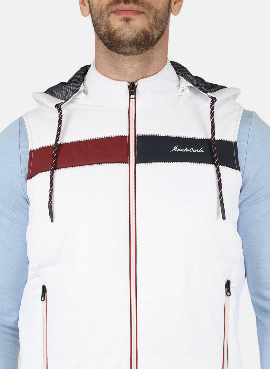 Men White Solid Jacket