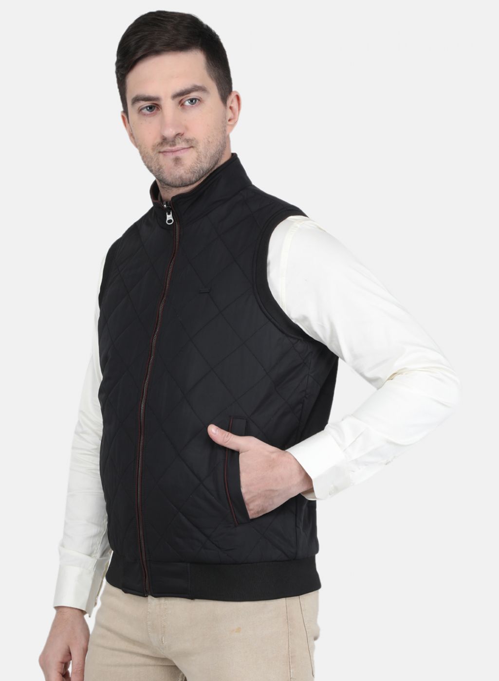 Men Black Solid Jacket