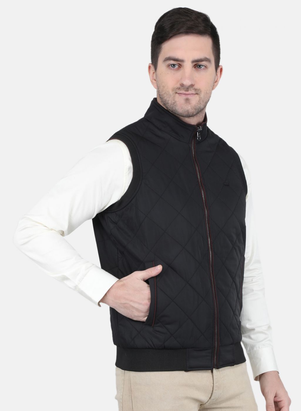 Men Black Solid Jacket