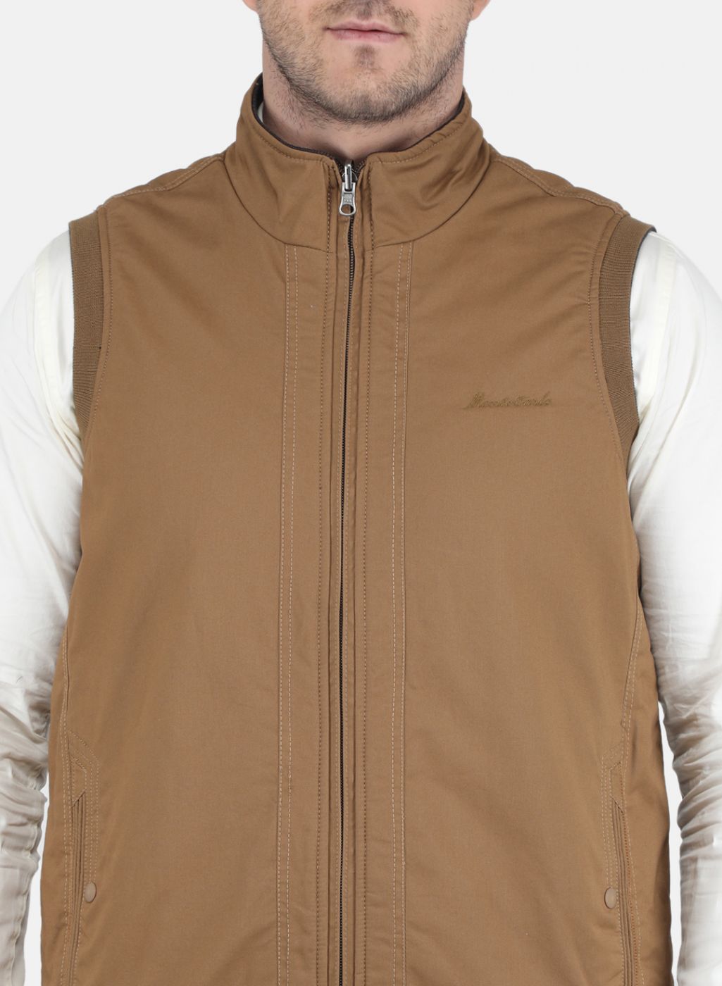 Men Brown Solid Jacket