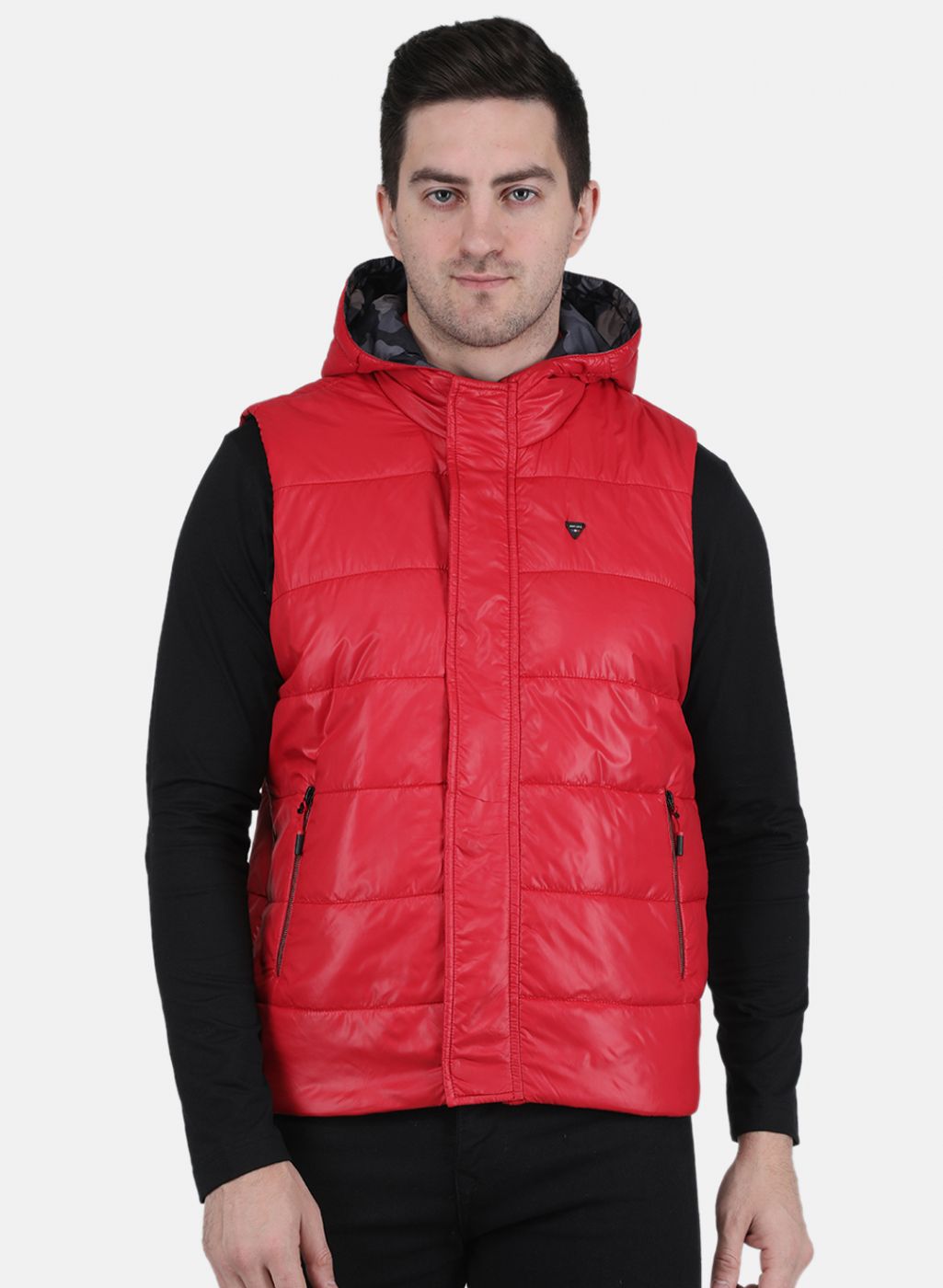Men Red Solid Jacket