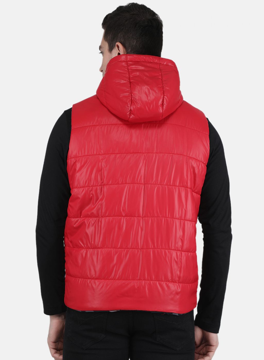 Men Red Solid Jacket