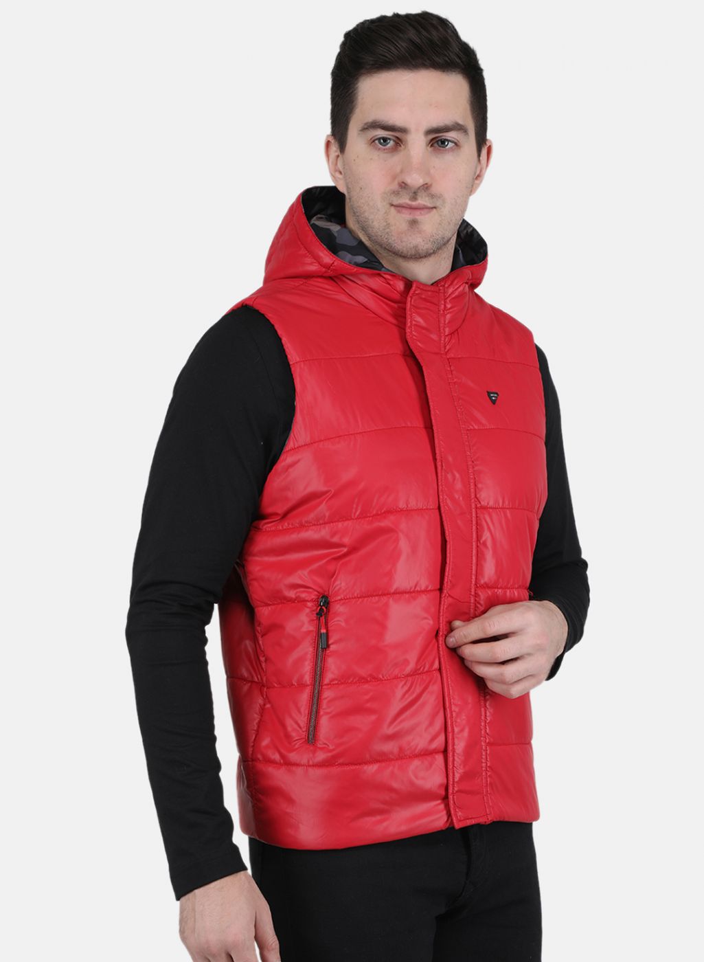 Men Red Solid Jacket