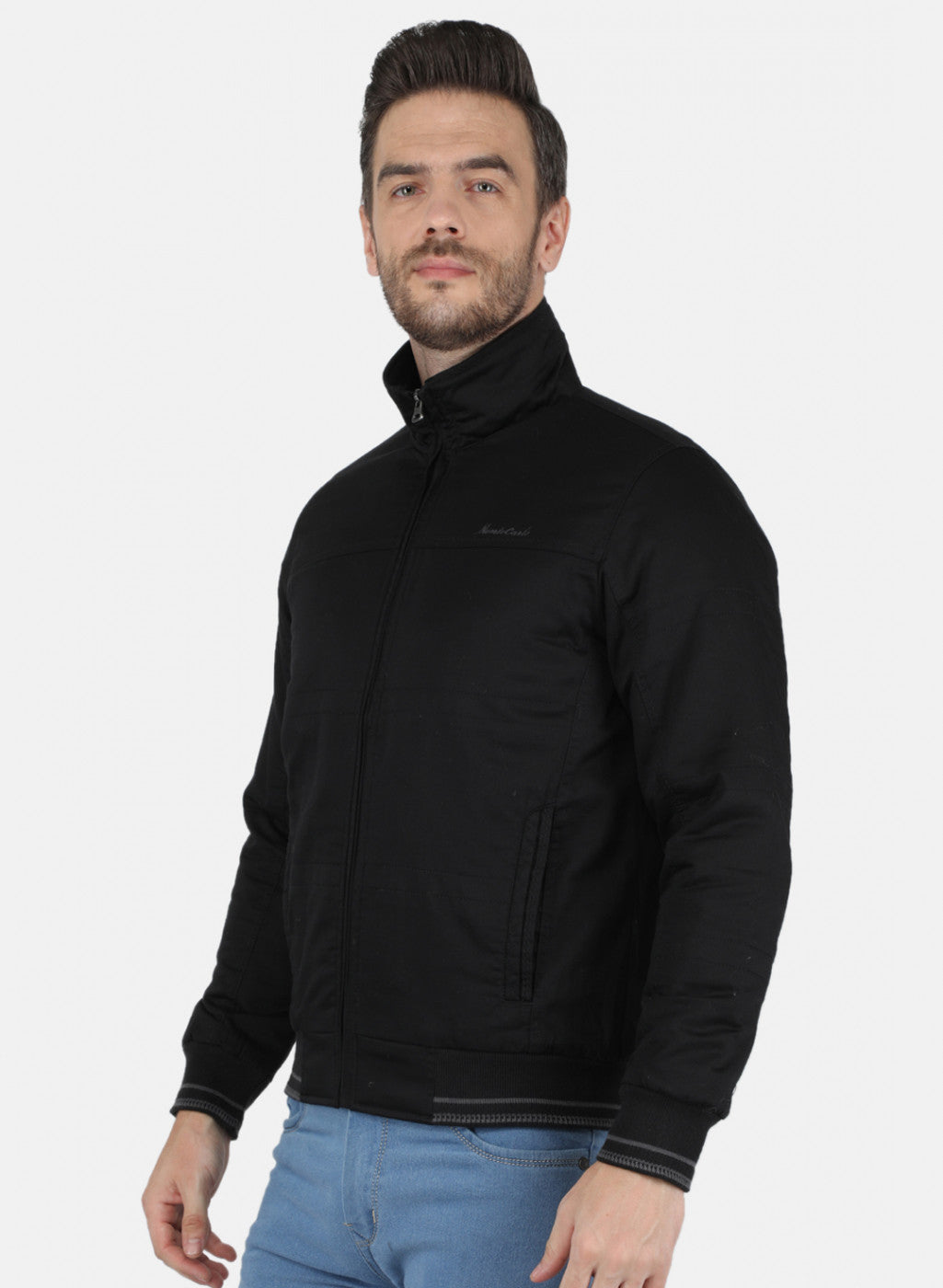 Men Black Solid Jacket
