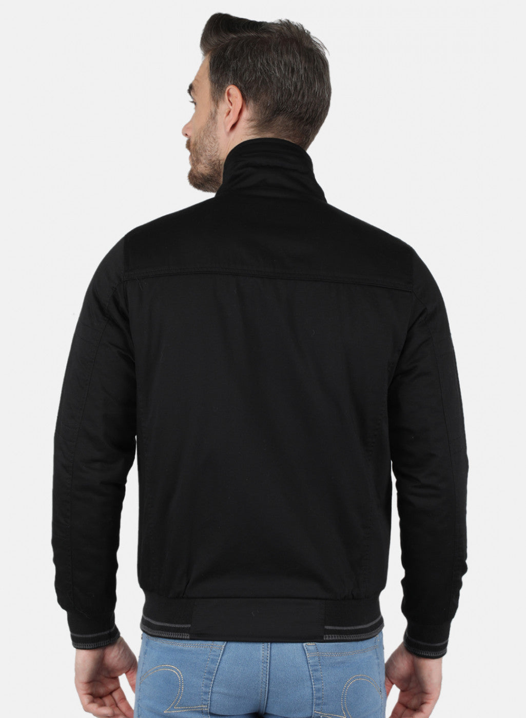 Men Black Solid Jacket