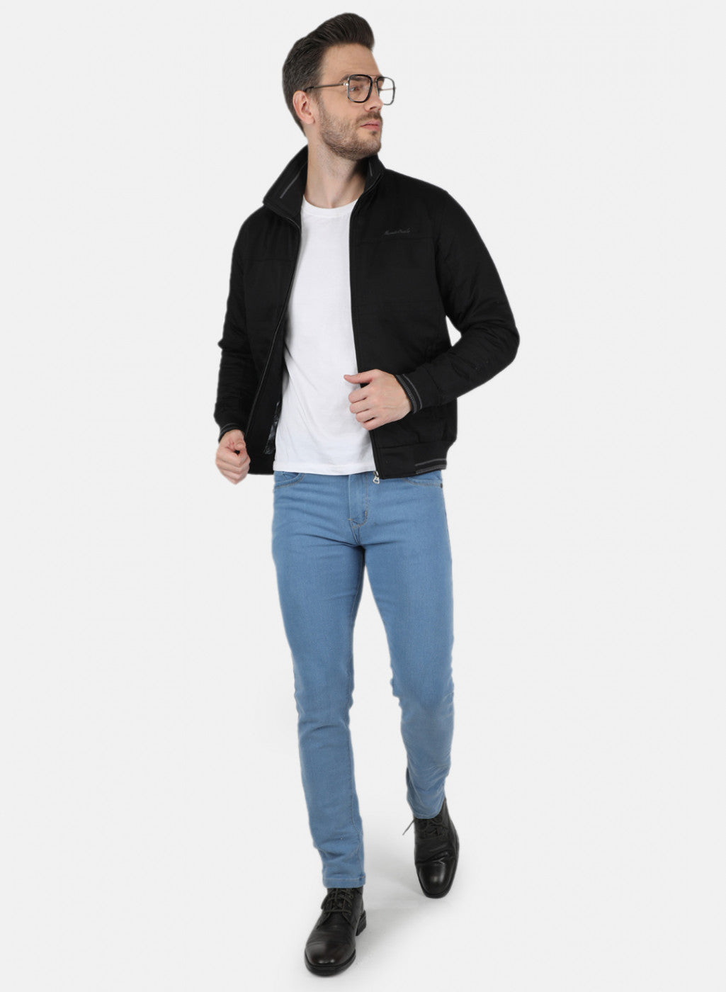 Men Black Solid Jacket