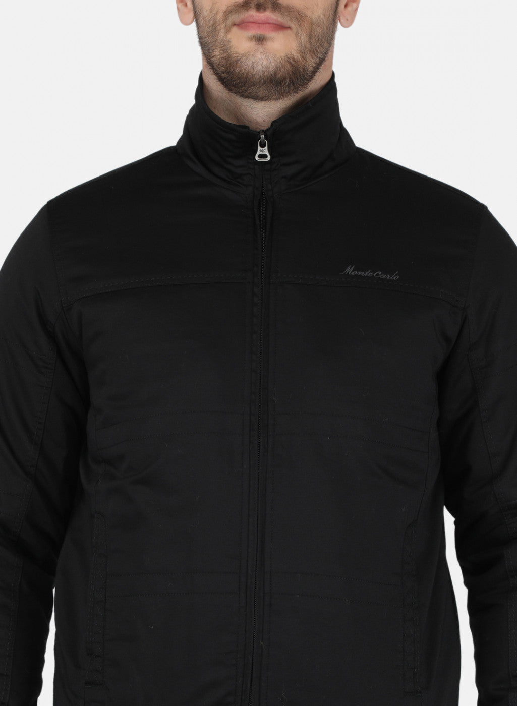 Men Black Solid Jacket