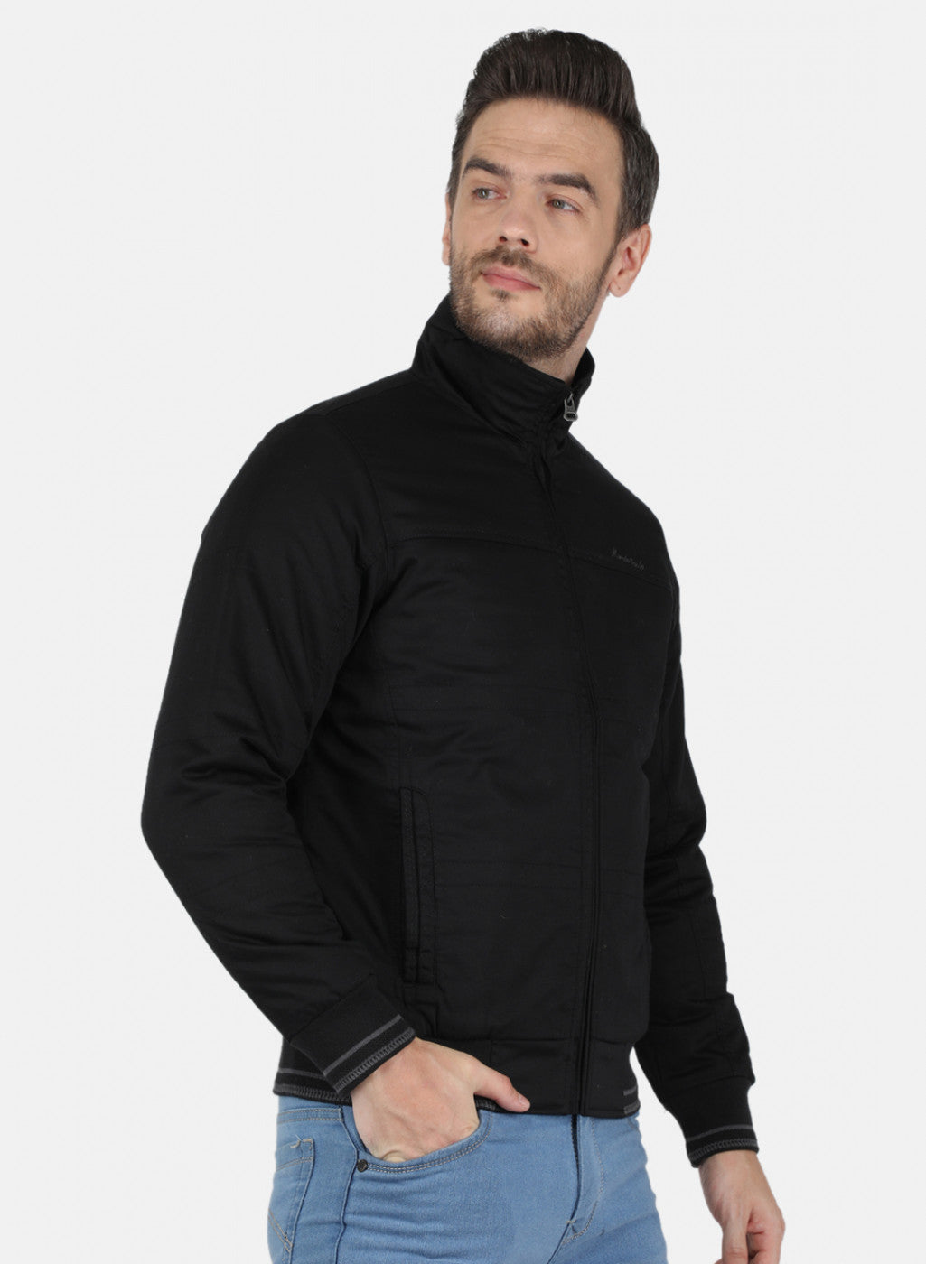 Men Black Solid Jacket