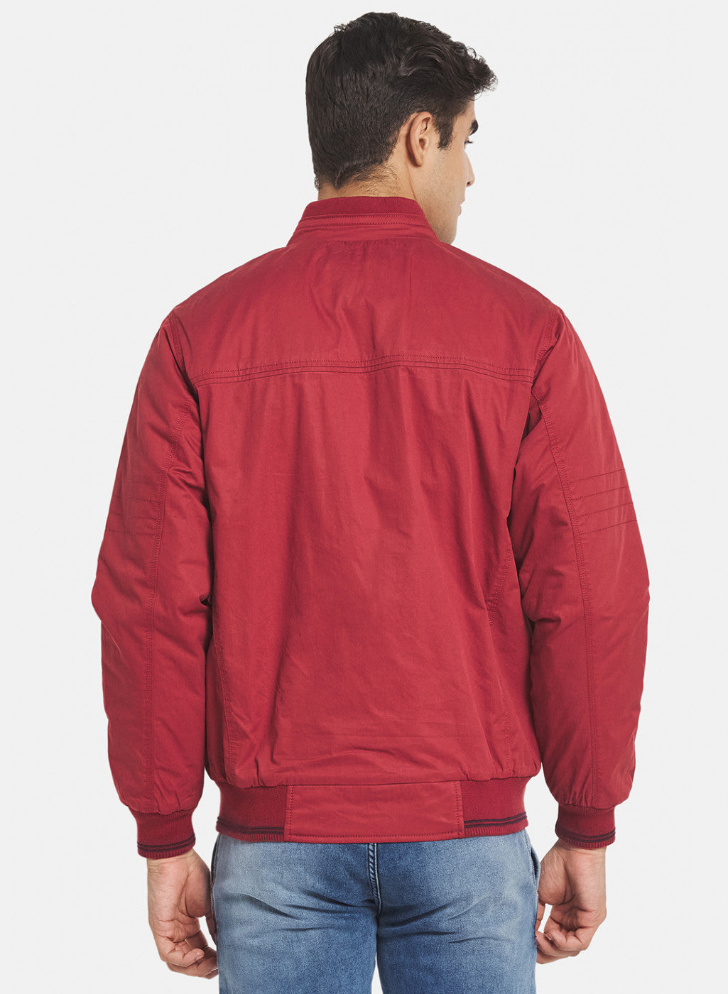 Men Red Solid Jacket