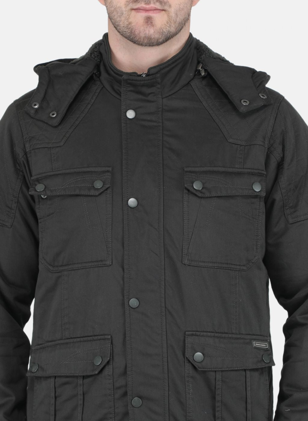 Men Olive Solid Jacket