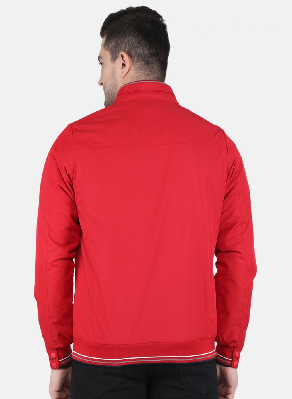 Men Red Solid Jacket