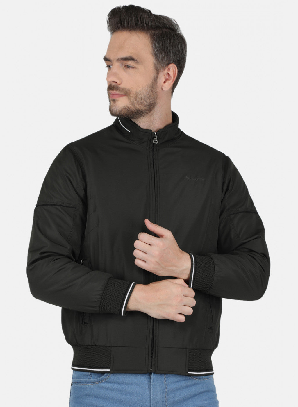 Men Olive Solid Jacket