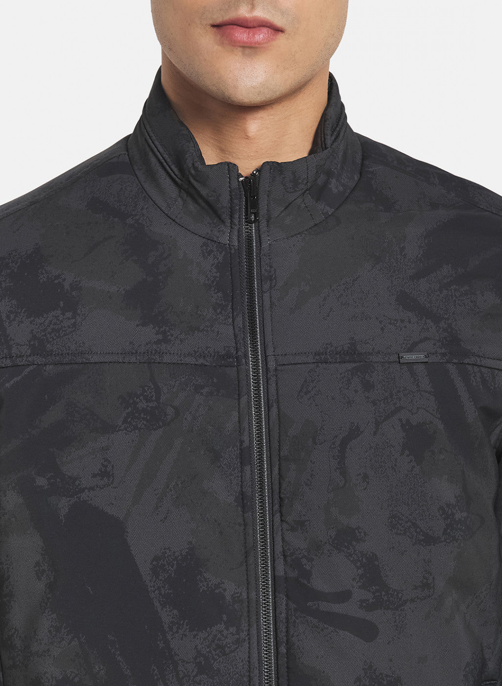 Men Olive Printed Jacket