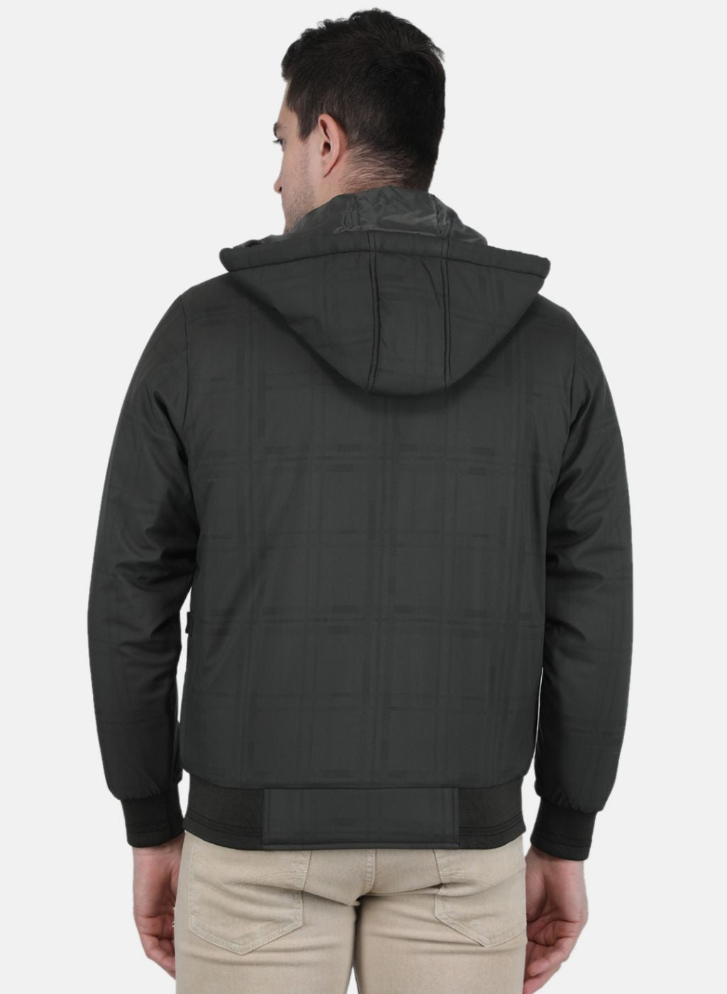 Men Olive Check Jacket