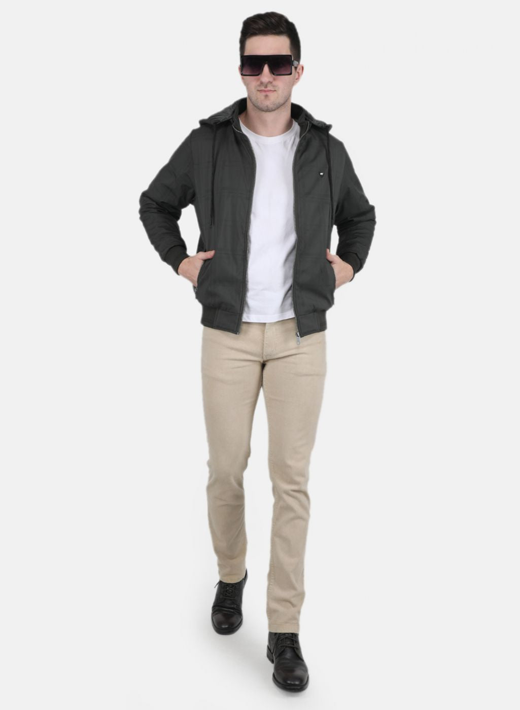 Men Olive Check Jacket