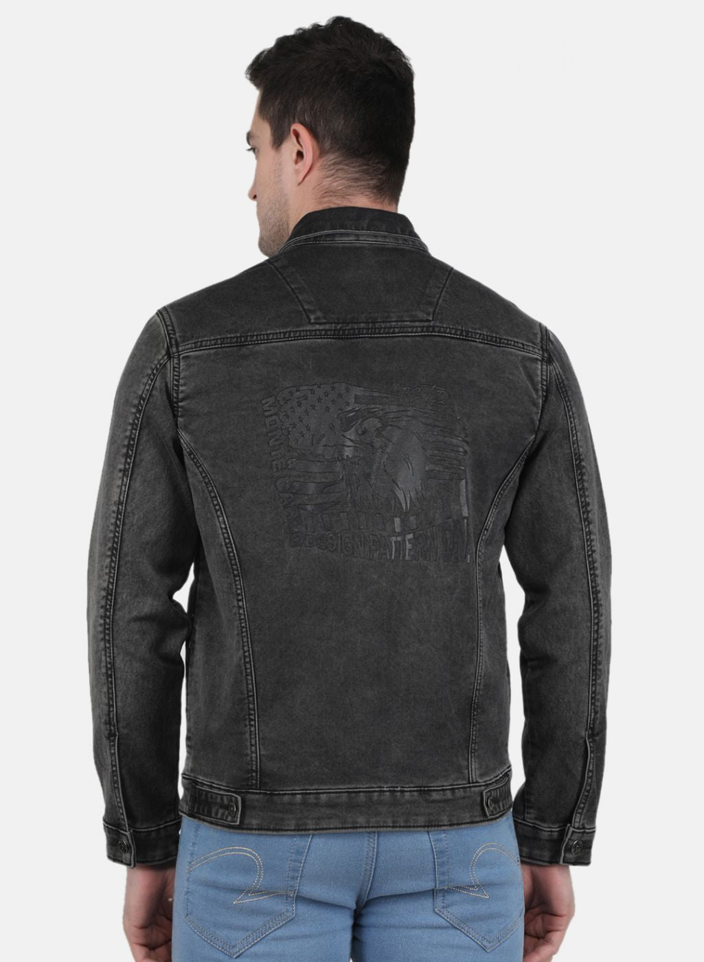 Men Grey Solid Jacket