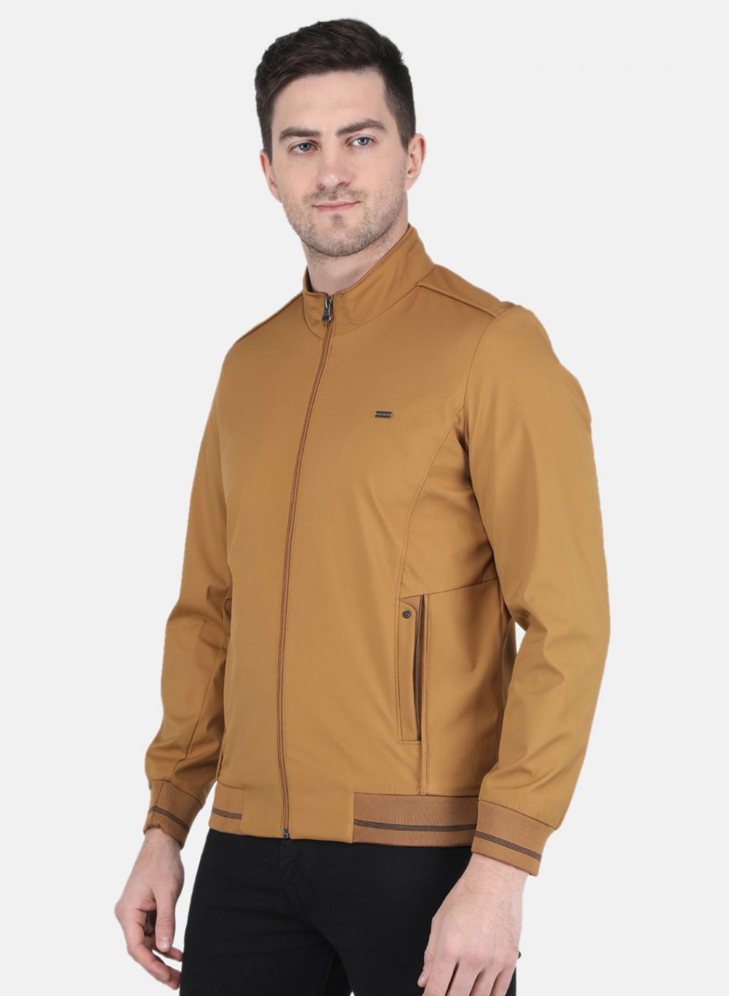 Men Orange Printed Jacket