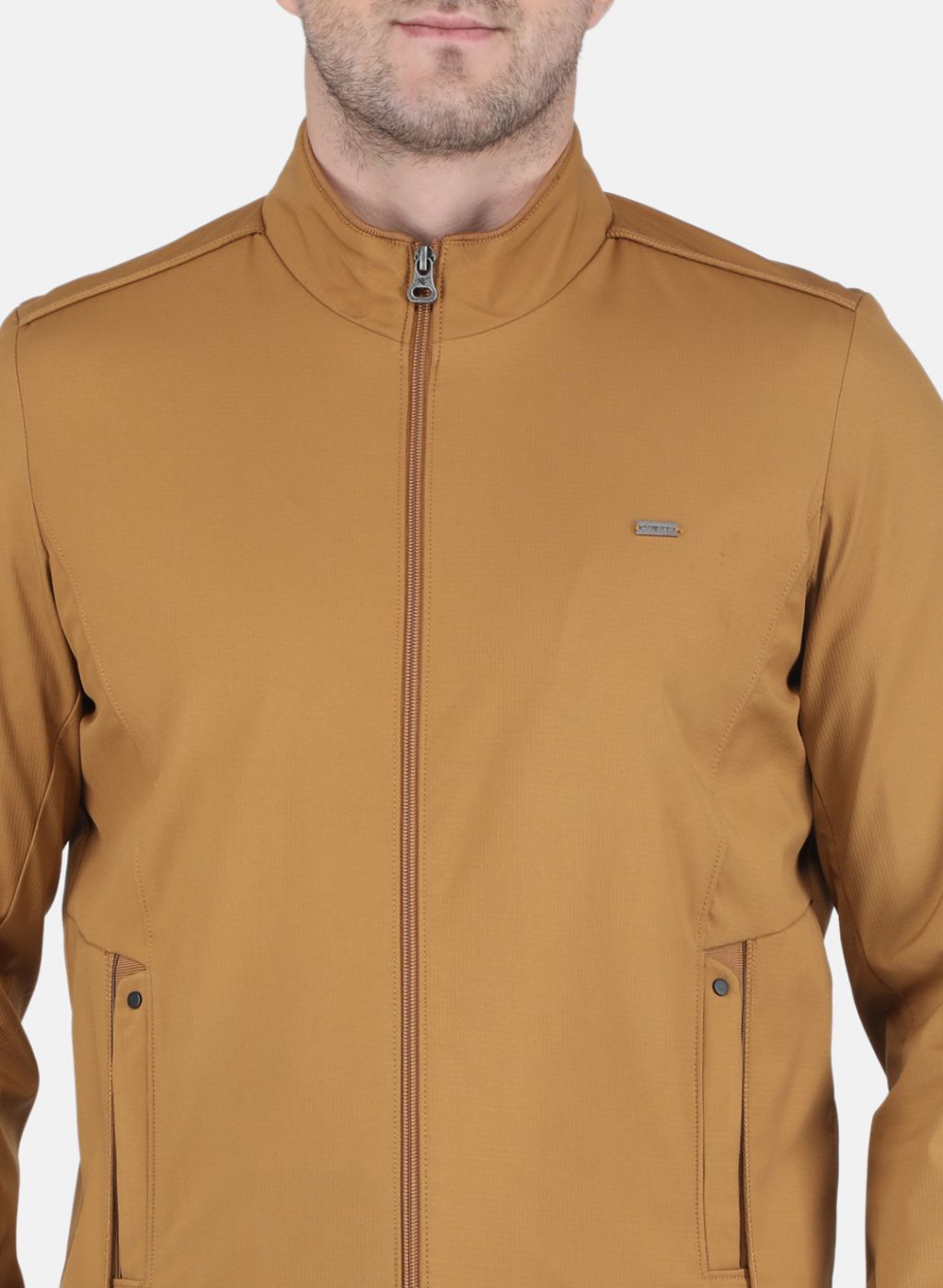 Men Orange Printed Jacket