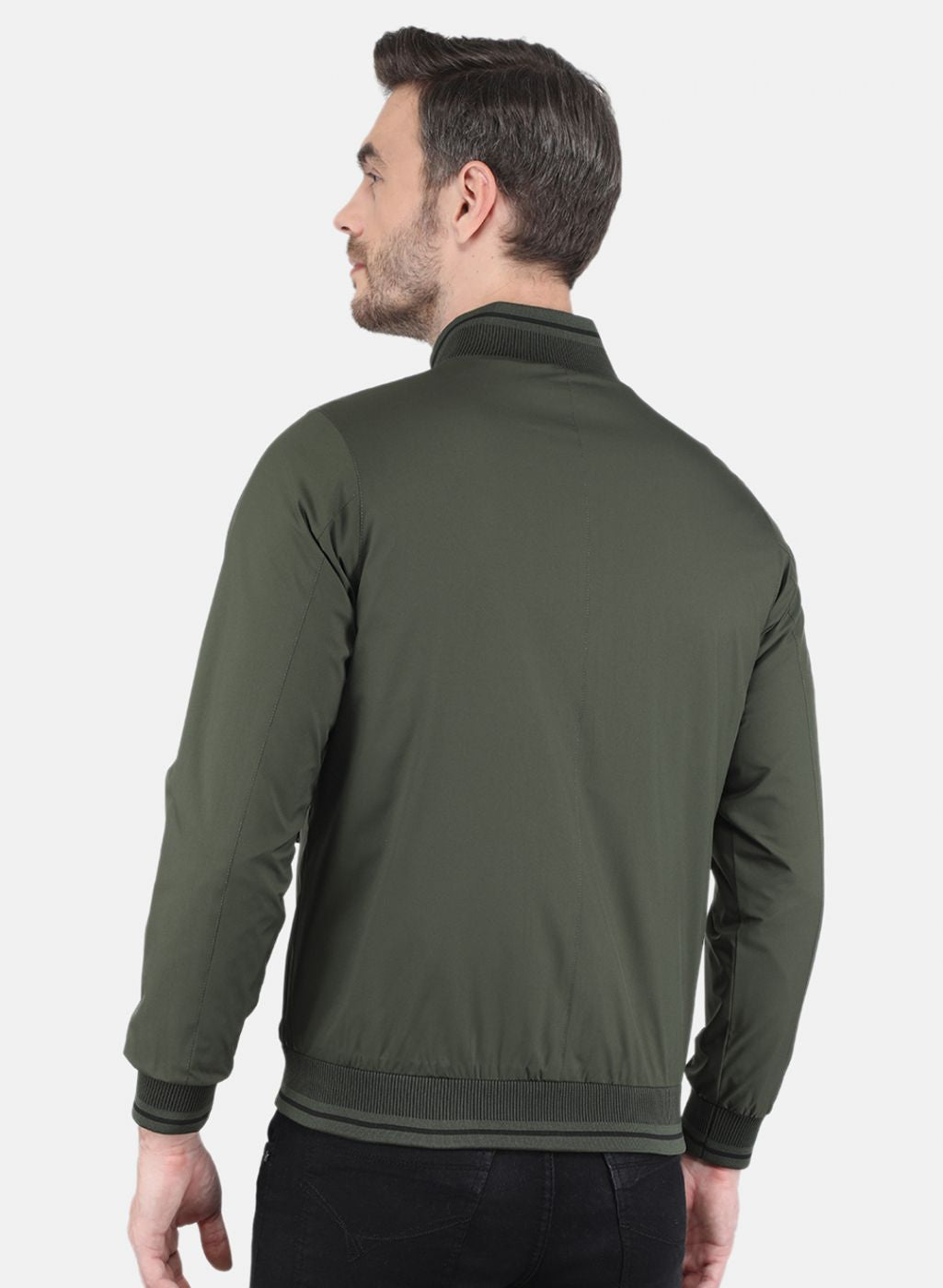 Men Green Solid Jacket