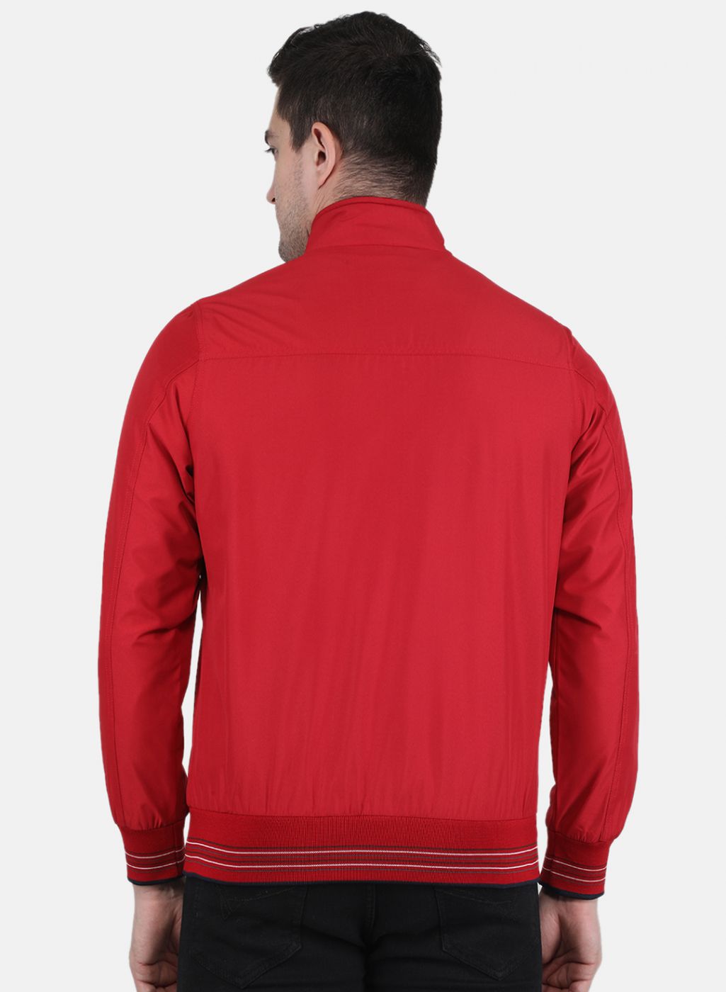 Men Red Solid Jacket