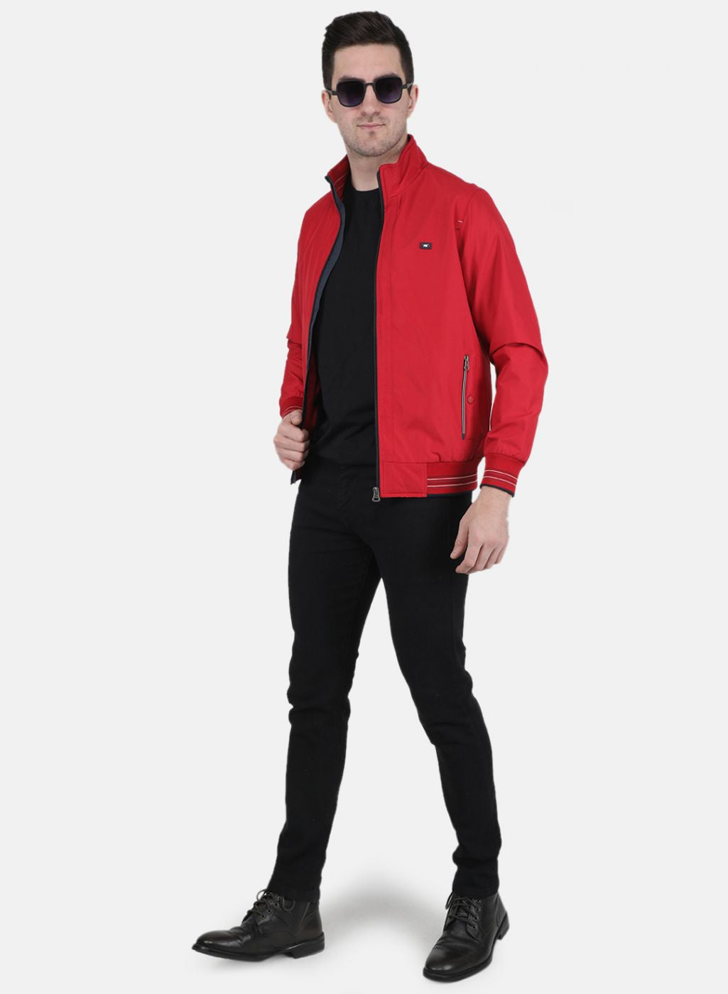 Men Red Solid Jacket
