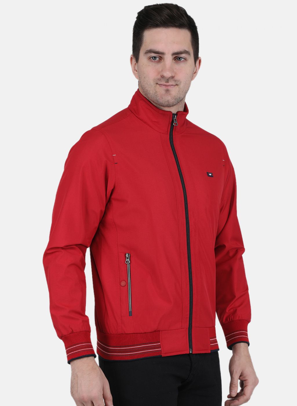Men Red Solid Jacket