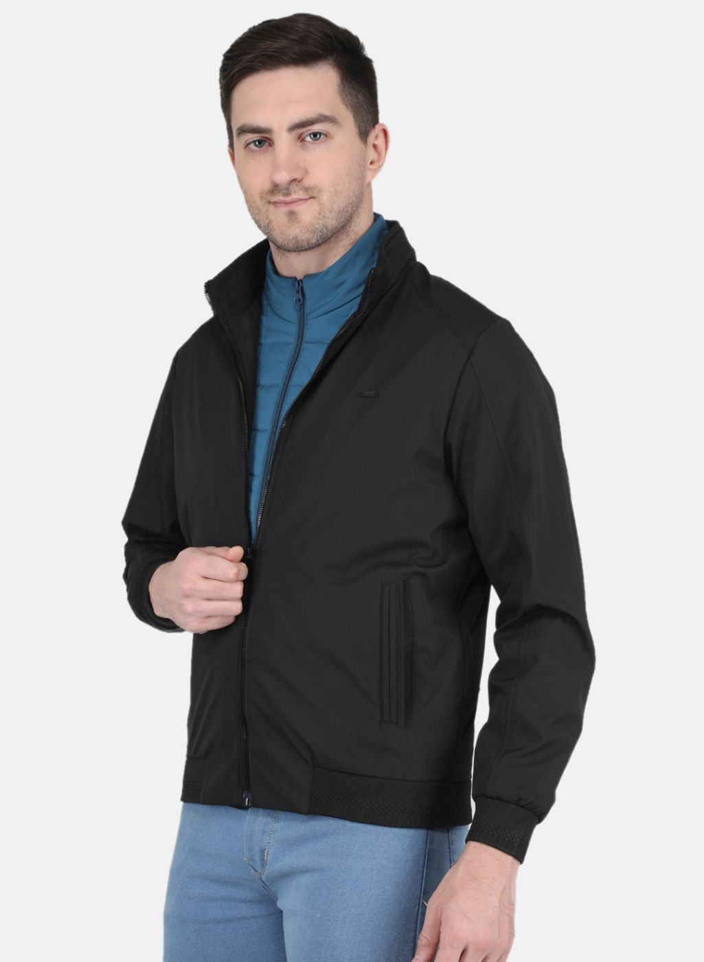 Men Black Printed Jacket