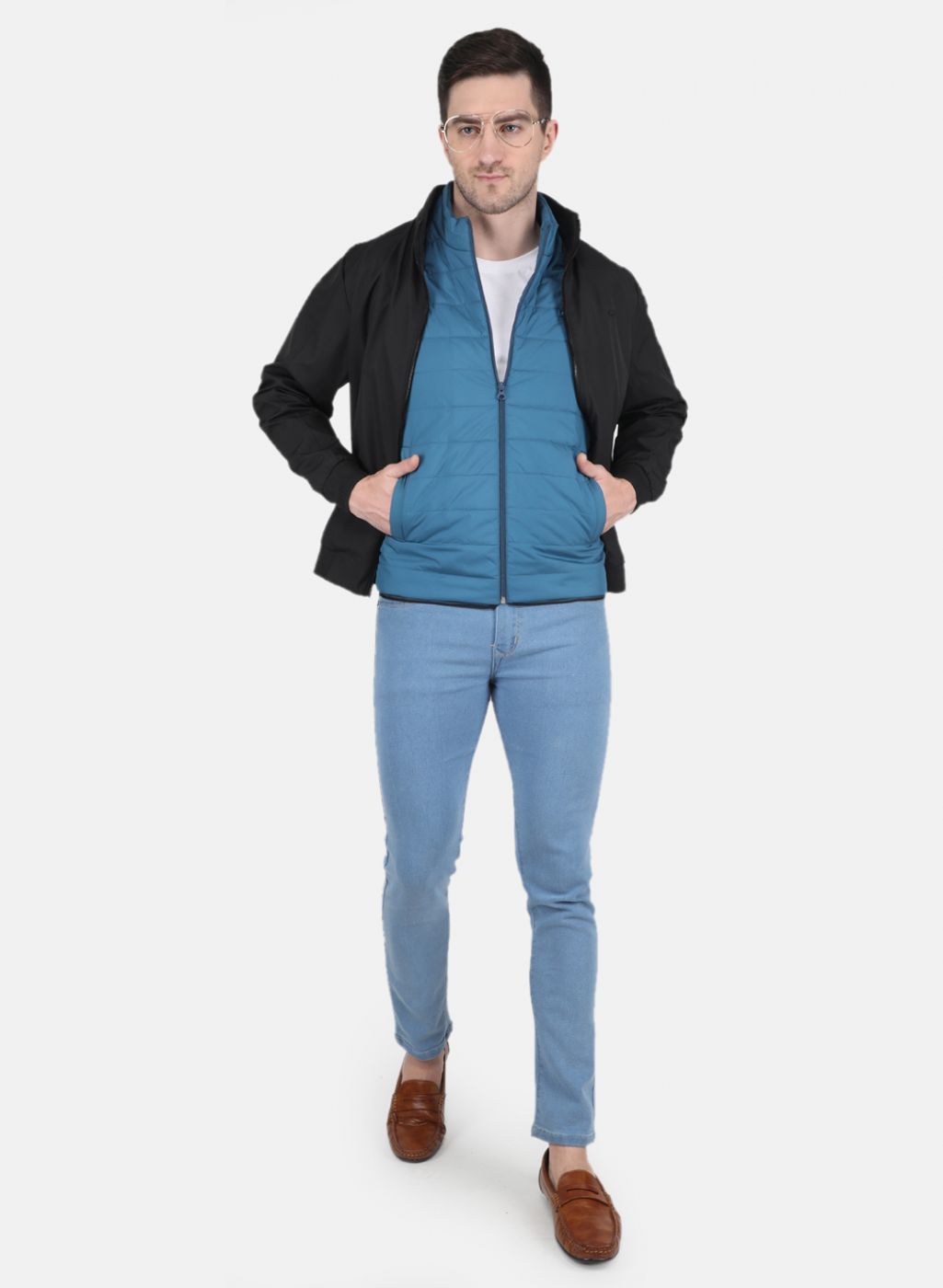 Men Black Printed Jacket