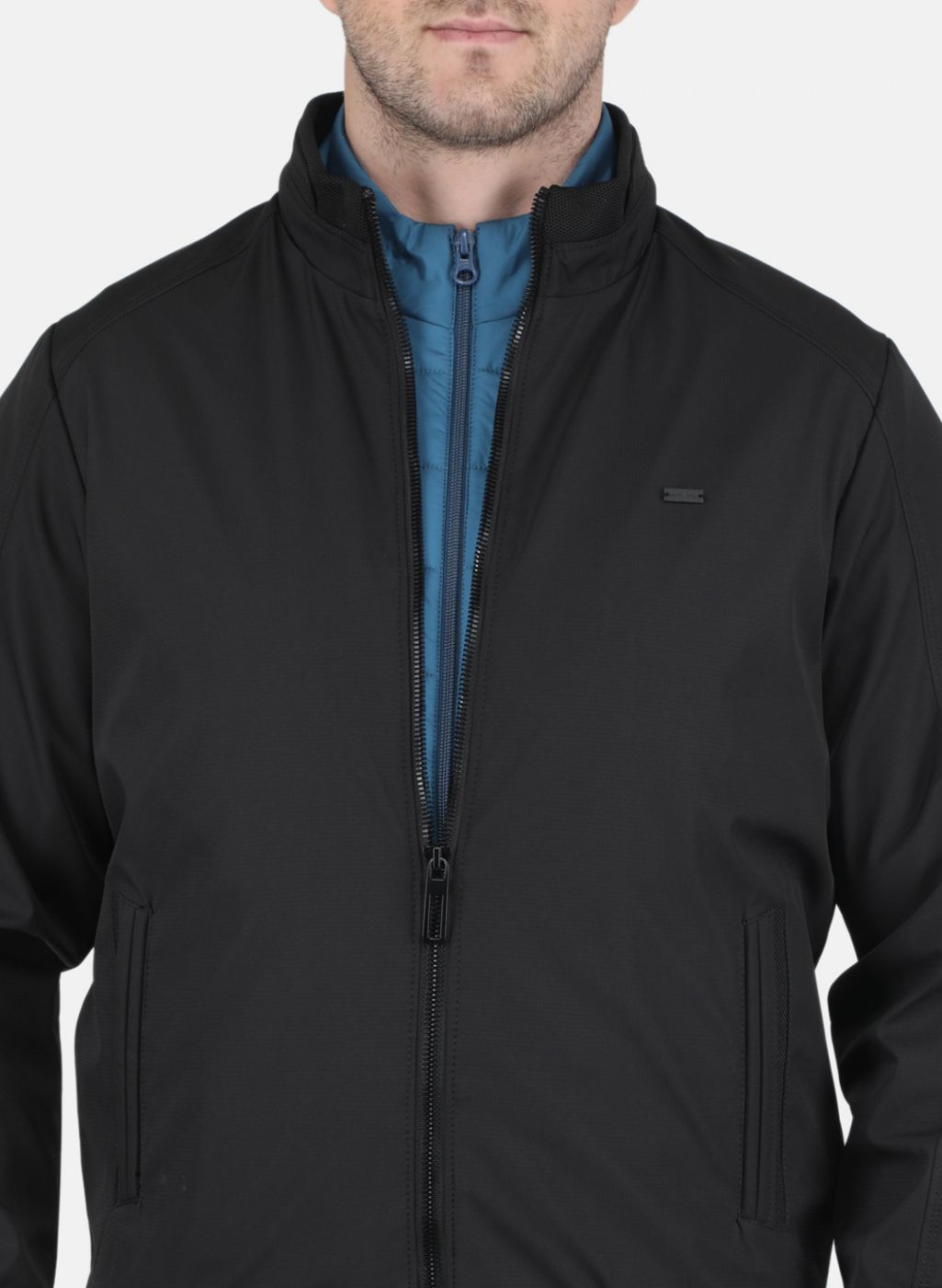 Men Black Printed Jacket