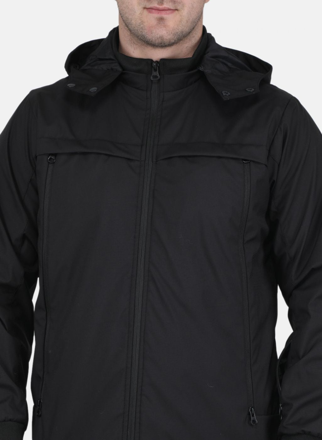 Men Black Solid Jacket