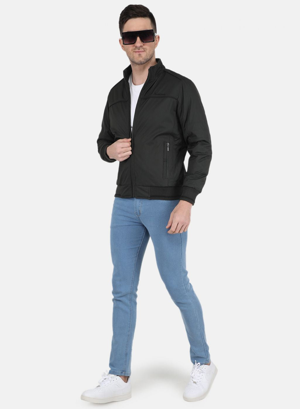 Men Olive Solid Jacket