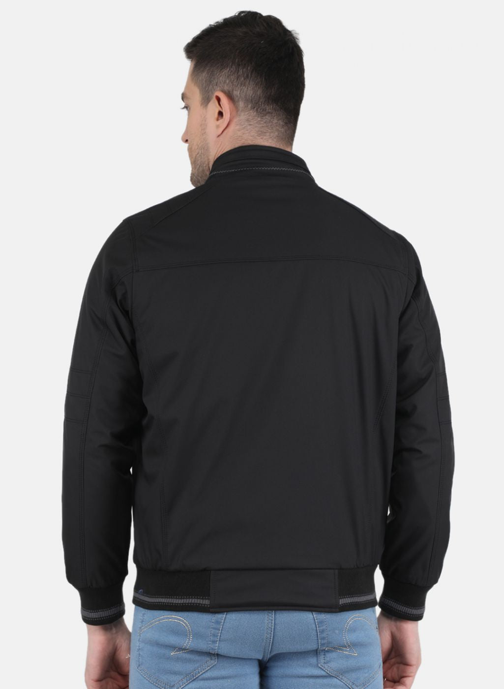 Men Black Jaquard Jacket