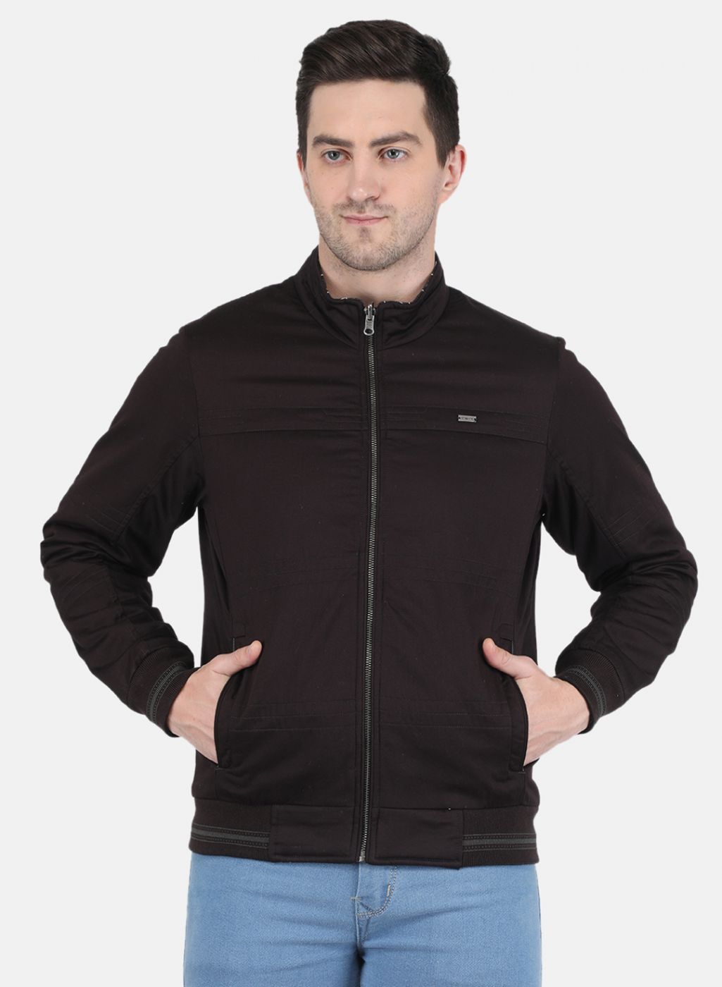 Men Brown Reversible Printed Jacket