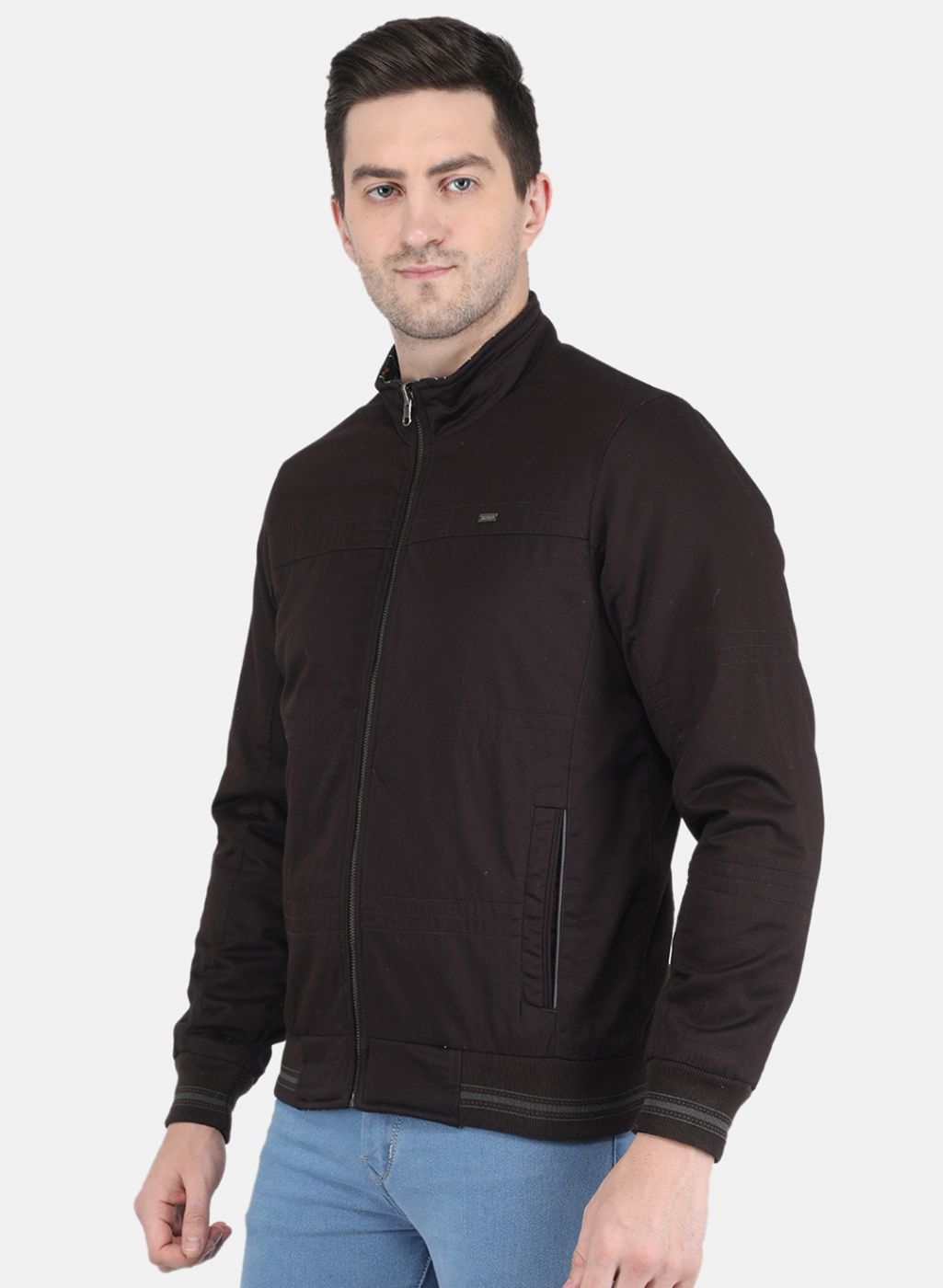 Men Brown Reversible Printed Jacket