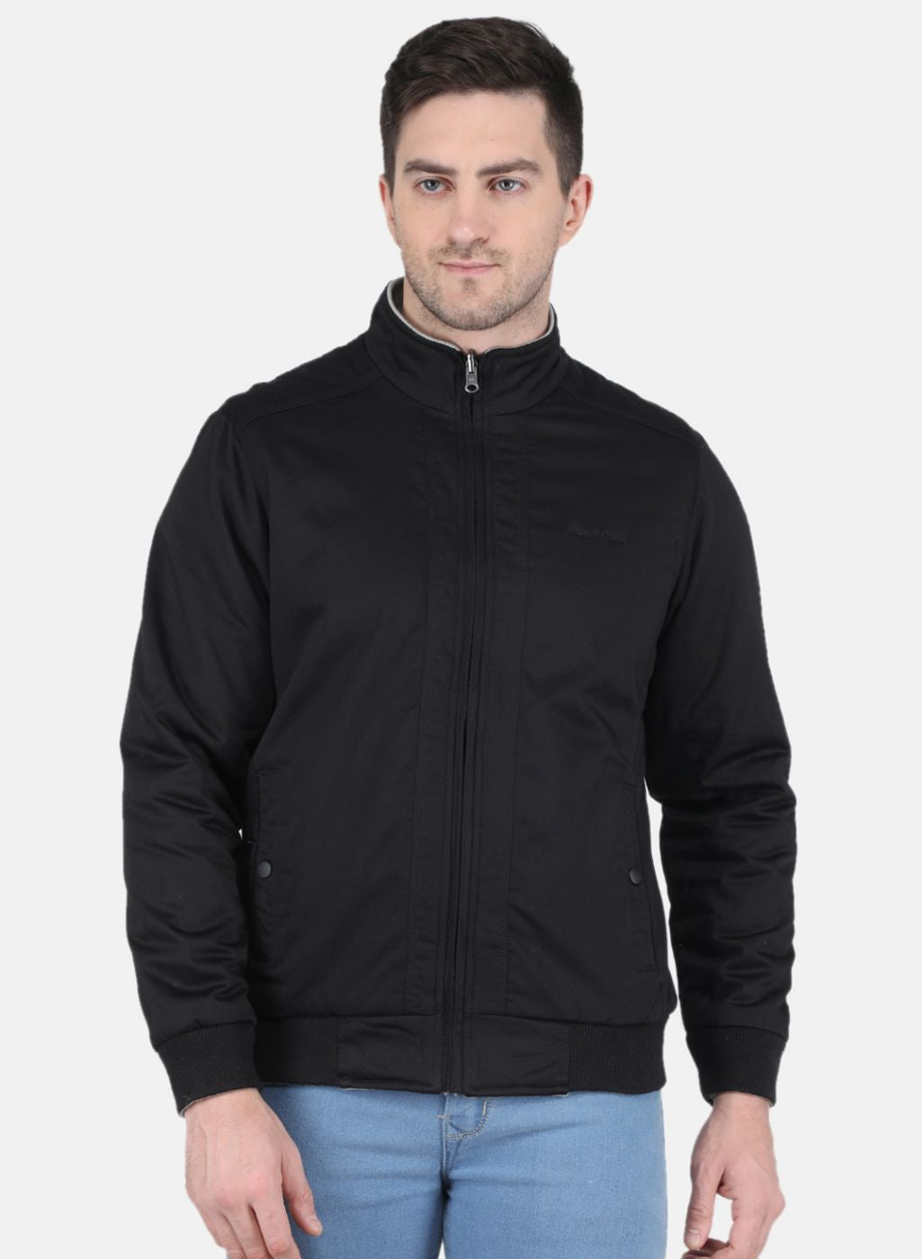 Men Black Solid Jacket