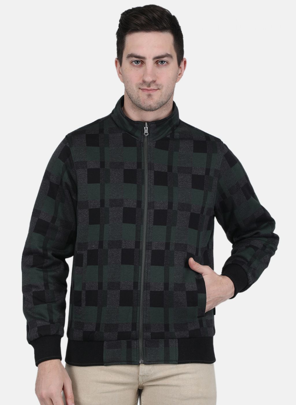 Men Green Check Jacket