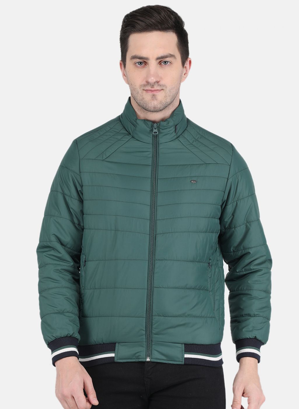 Men Green Solid Jacket
