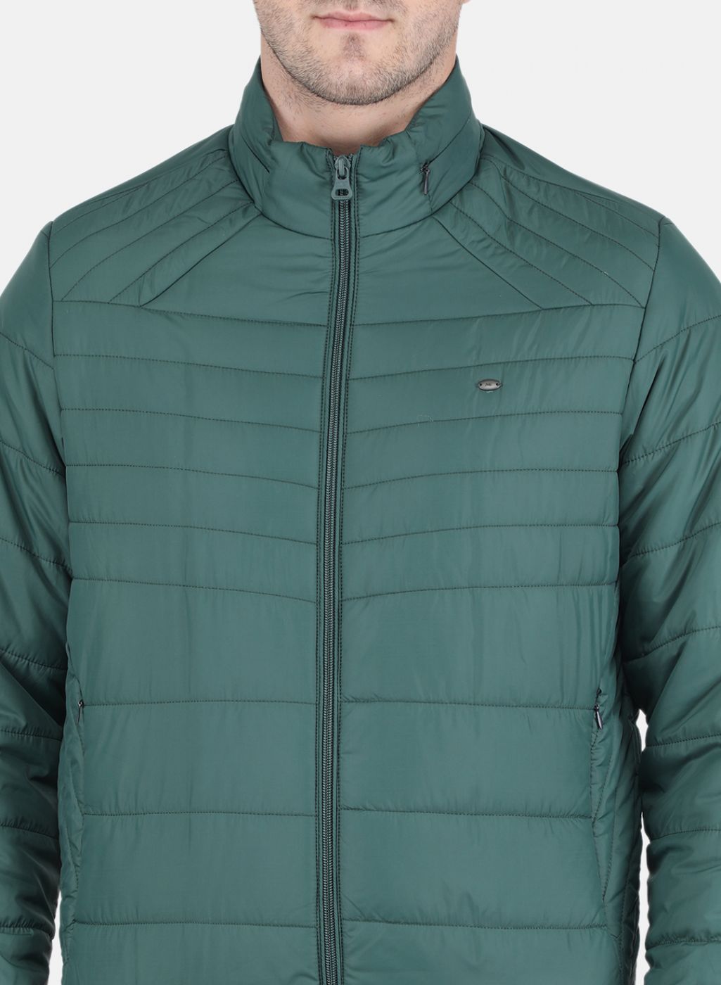 Men Green Solid Jacket