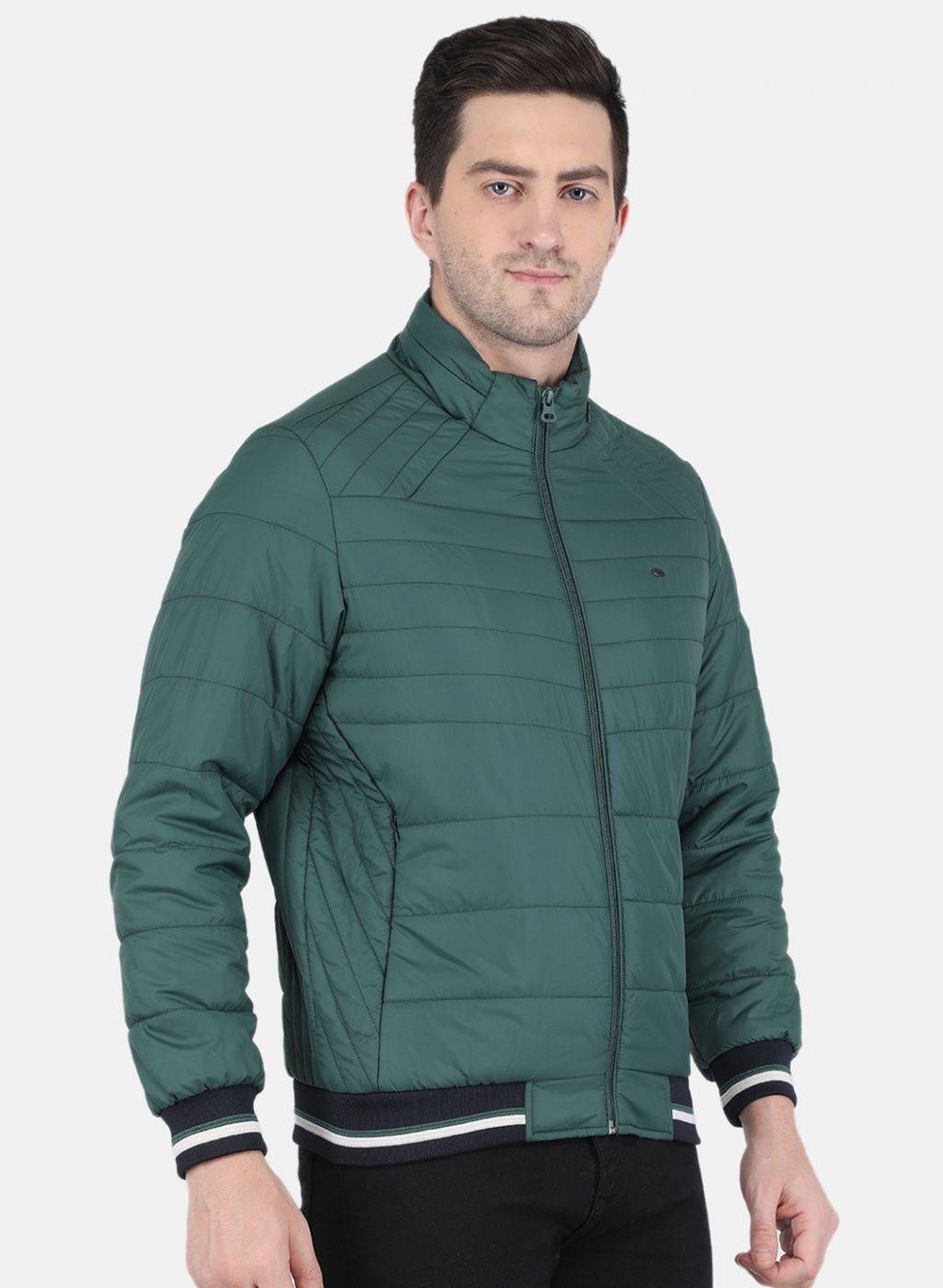 Men Green Solid Jacket